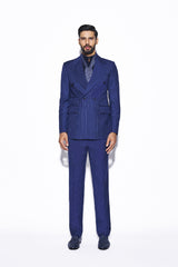 Oxford Blue Pinstripe Suit